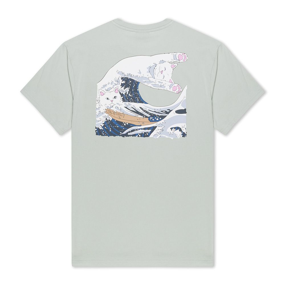 CAMISETA RIPNDIP GREAT WAVE SAGE GREY | Mechanic