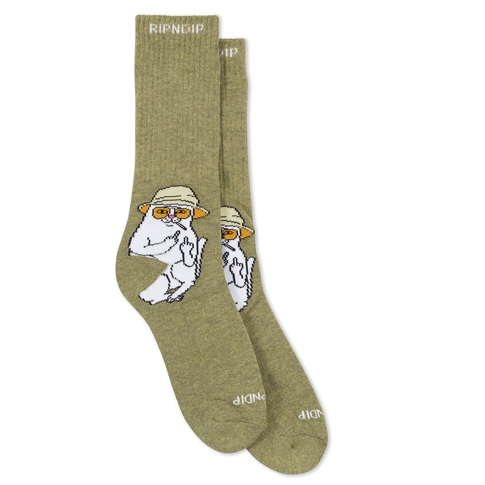 CALCETINES RIPNDIP NERMAL S THOMPSON SOCKS HEATHER OLIVE | Mechanic