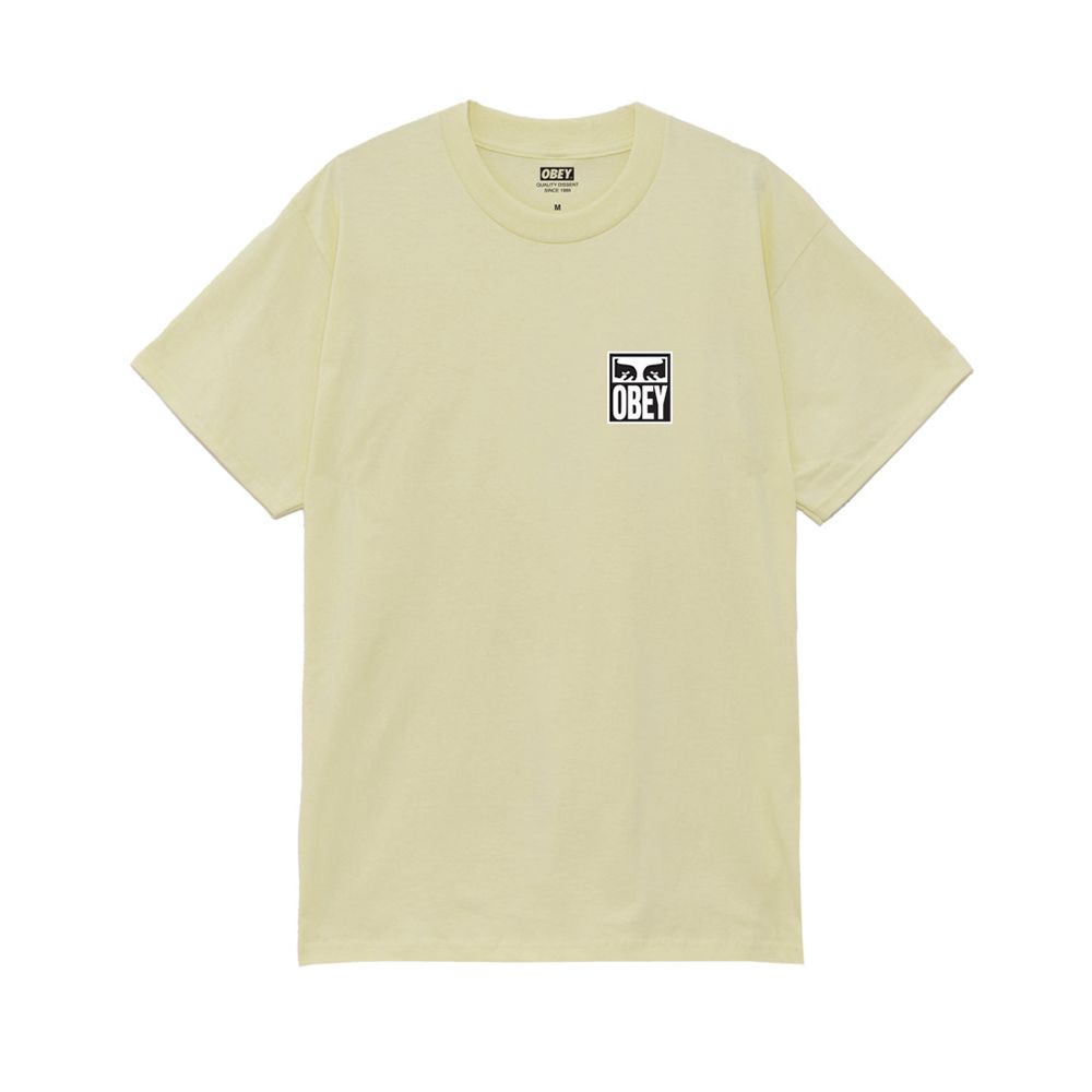 CAMISETA OBEY EYES ICON 2 PALE YELLOW | Mechanic