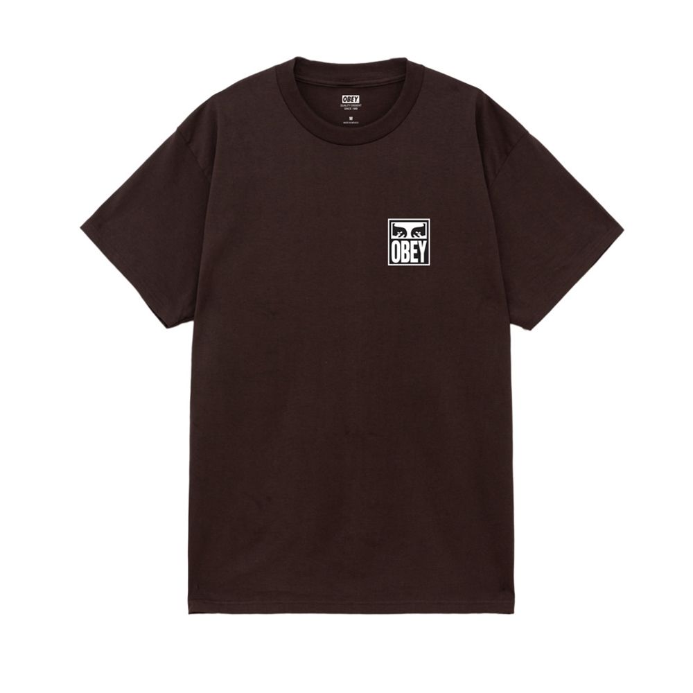 CAMISETA OBEY EYES ICON 2 HEATHER JAVA BROWN | Mechanic
