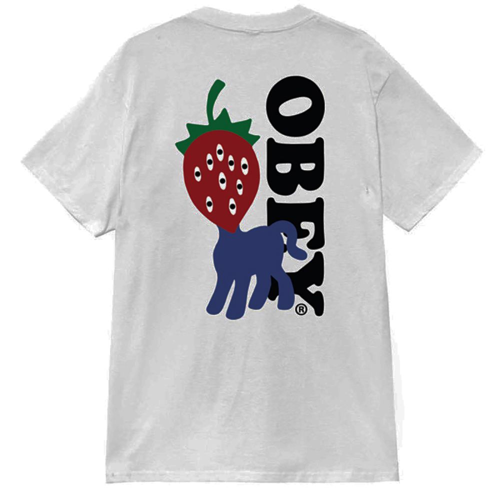 CAMISETA OBEY STRAWBERRY WHITE | Mechanic