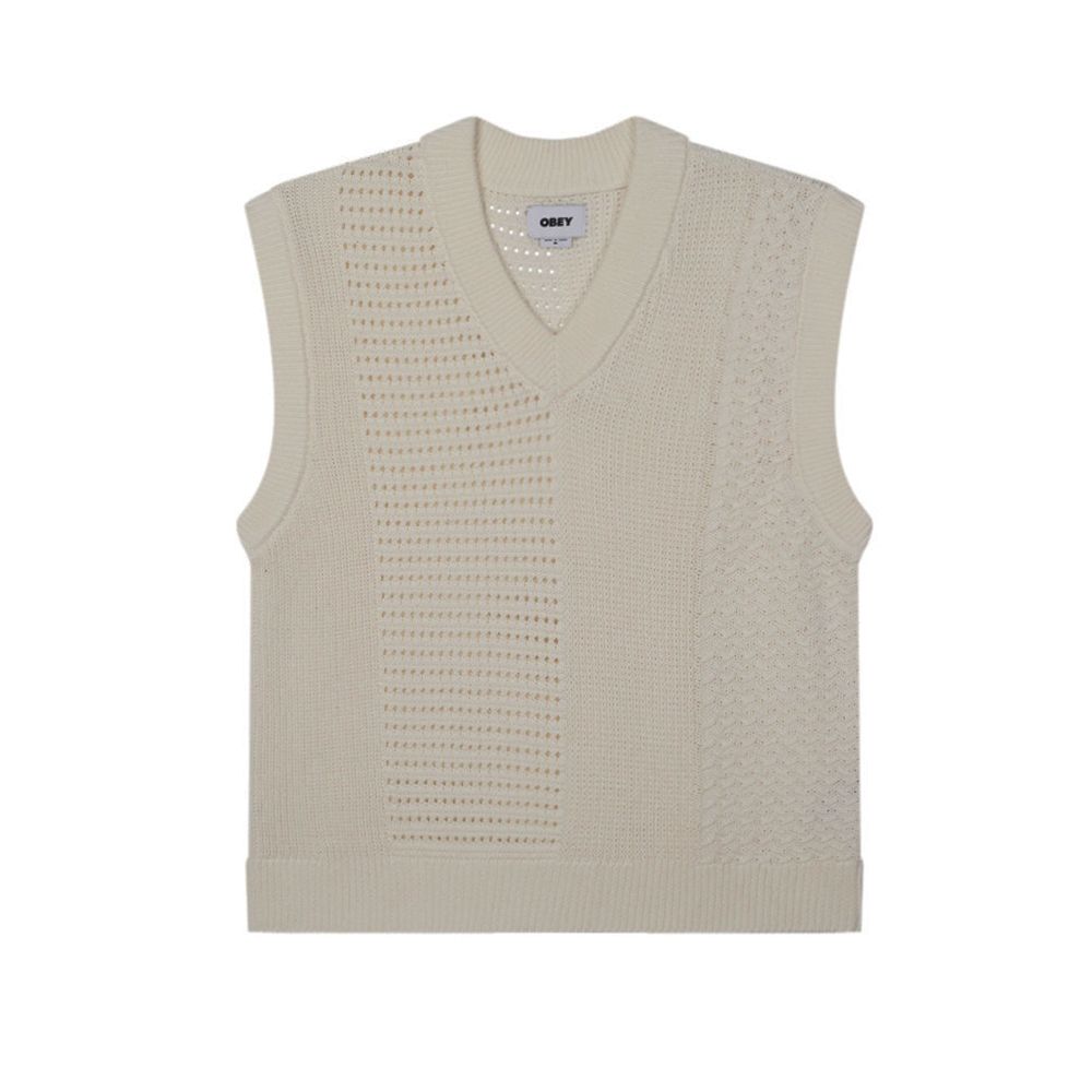 CHALECO OBEY GARRET SWEATER VEST CREAM | Mechanic