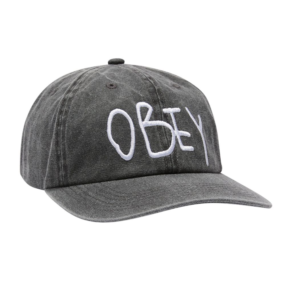 GORRA OBEY JOT 6 PANNEL VELCRO BACK PIGMENT BLACK | Mechanic