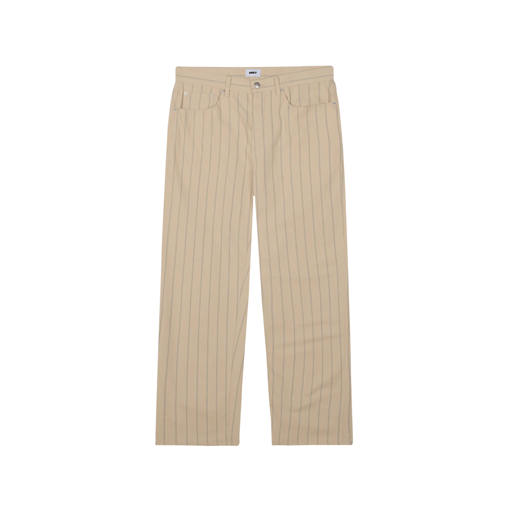 PANTALON OBEY CLASSIC BAGGY STRIPE DENIM PELICAN MULTI | Mechanic