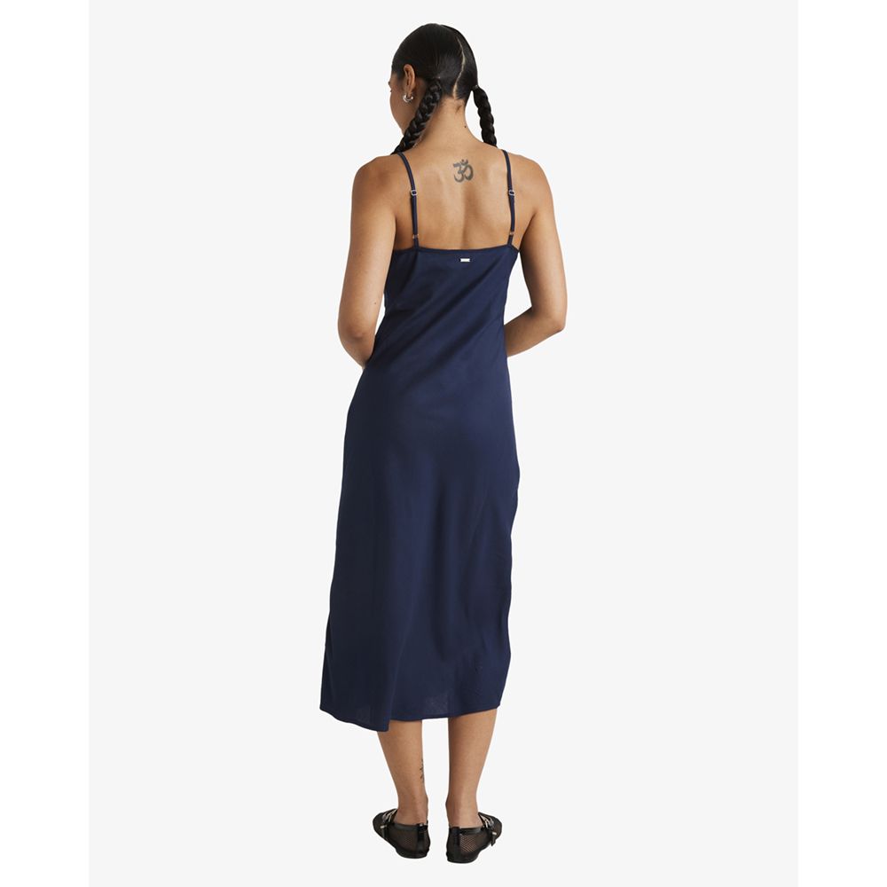 VESTIDO RVCA EVERYDAY MIDI NAVY MARINE | Mechanic