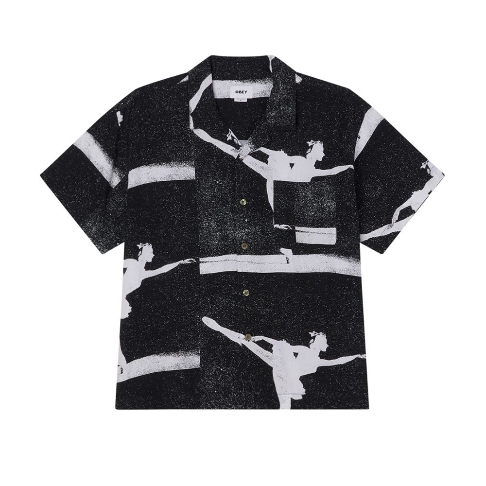 CAMISA OBEY JACQUES WOVEN BLACK MULTI | Mechanic