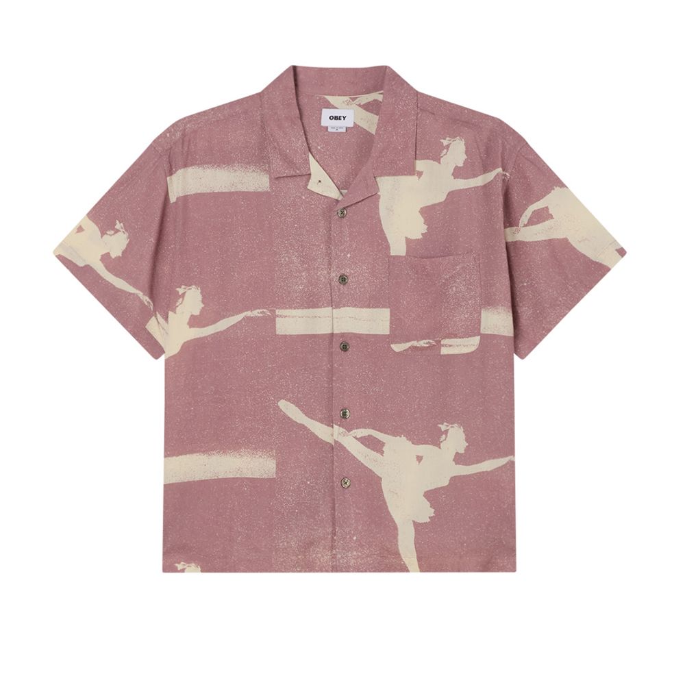 CAMISA OBEY JACQUES WOVEN BLACK MAUVE MULTI | Mechanic