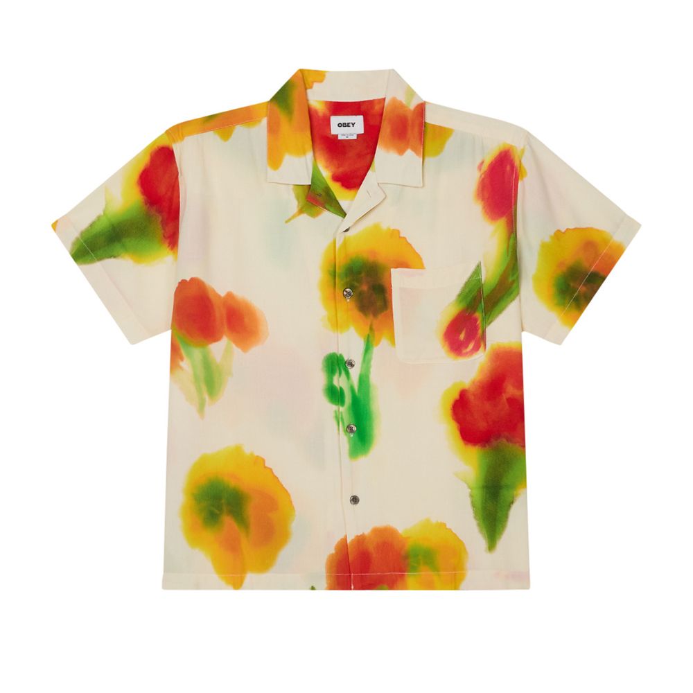 CAMISA OBEY KINNEY WOVEN CREAM MULTI | Mechanic