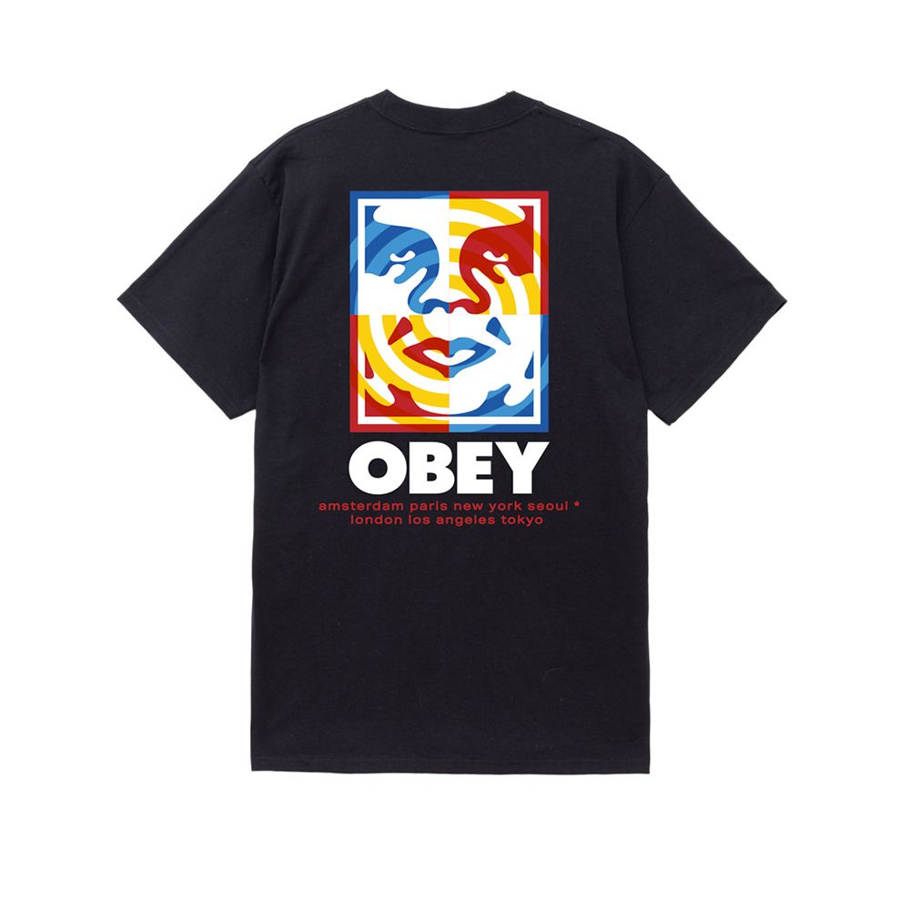 CAMISETA OBEY TARGET ICON BLACK | Mechanic