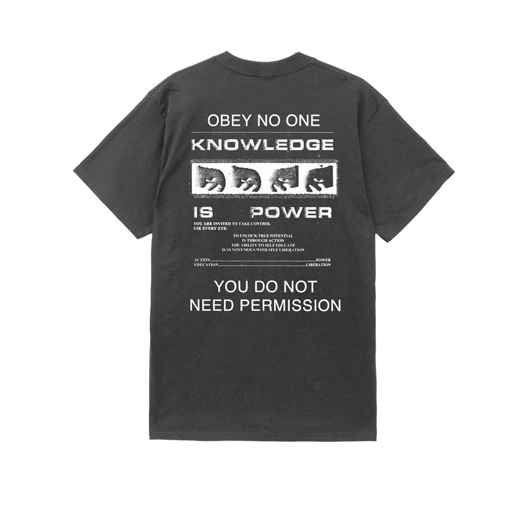 CAMISETA OBEY PERMISSION VINTAGE BLACK | Mechanic