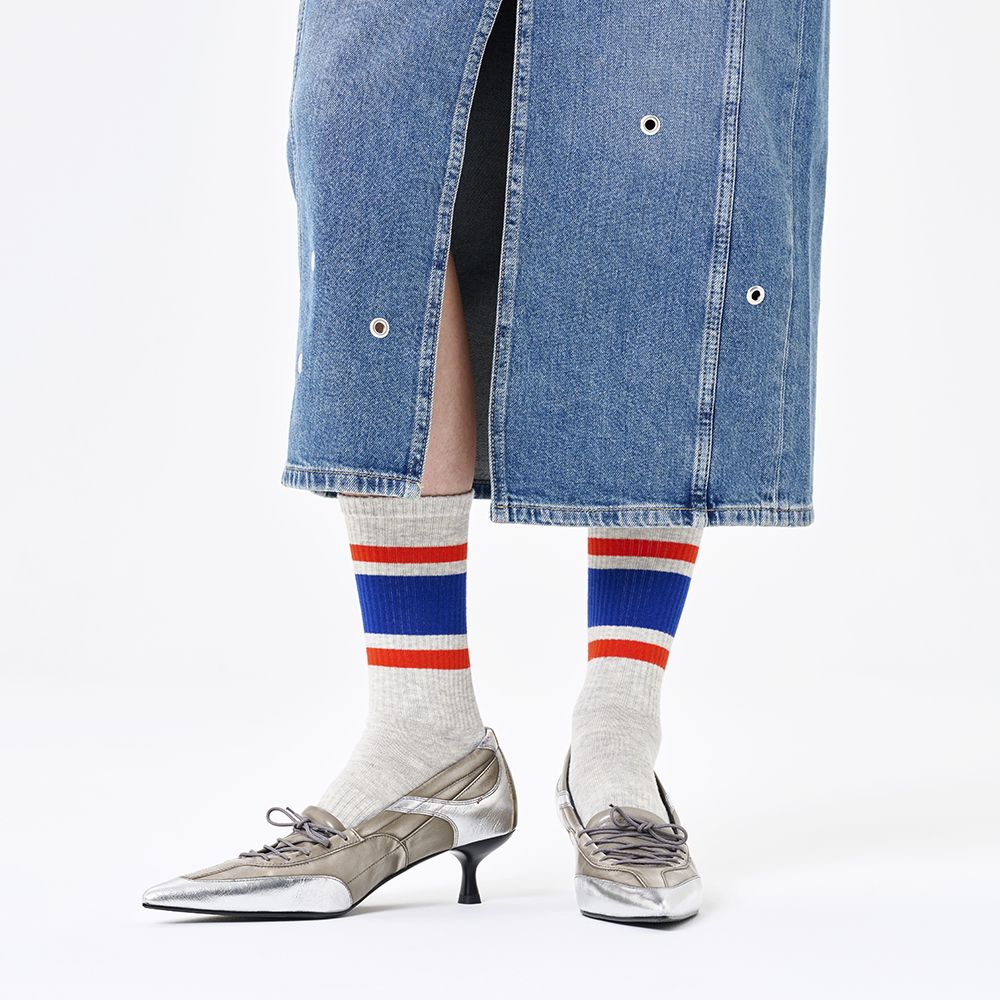 CALCETINES HAPPY SOCKS SIMPLE STRIPE SNEAKER SOCK | Mechanic