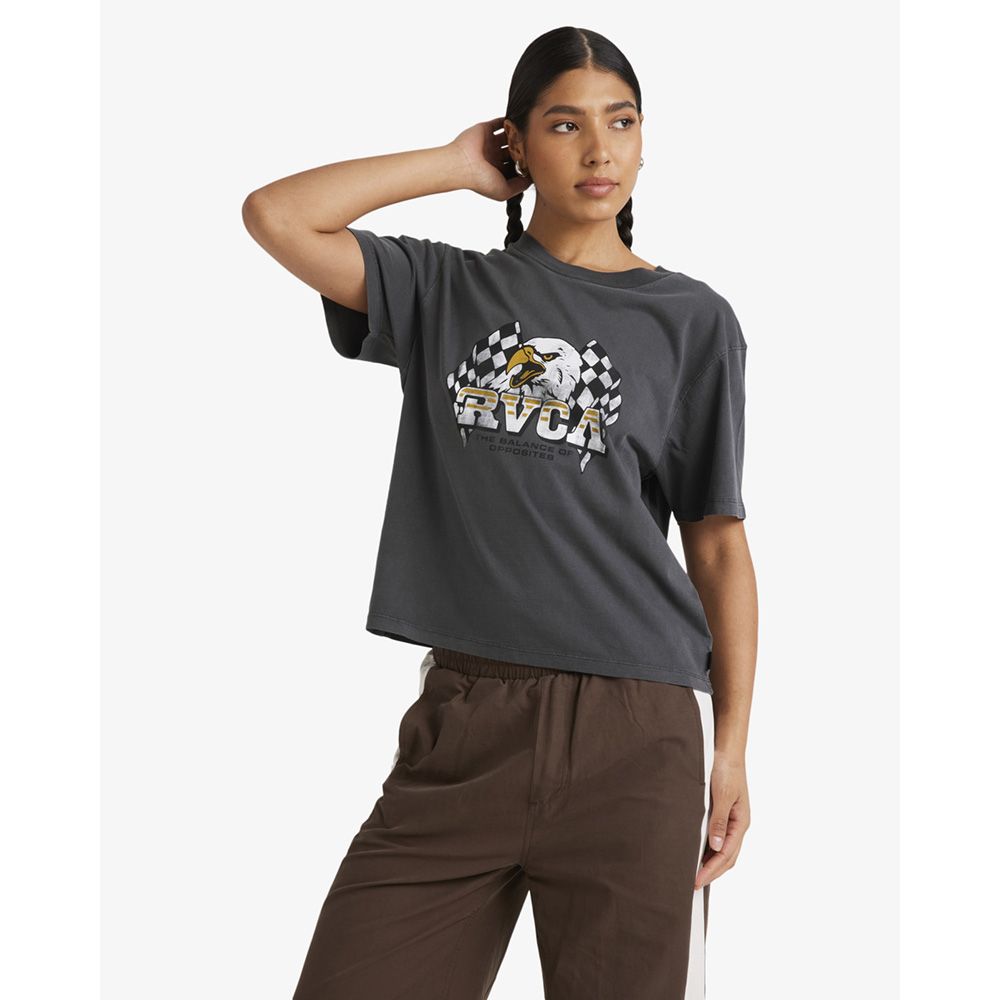 CAMISETA RVCA RACE DAY WASHED BLACK | Mechanic