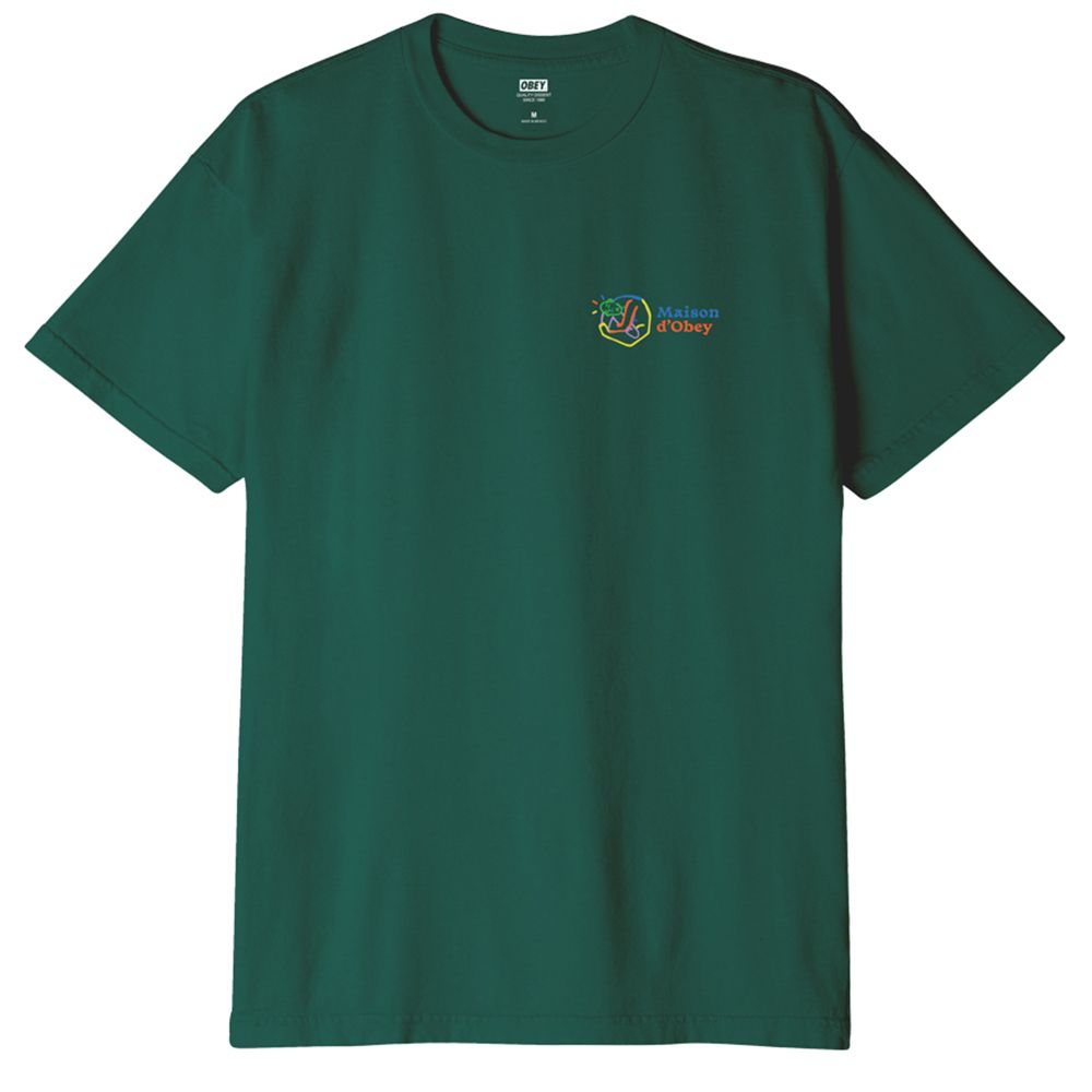 CAMISETA MAISON D OBEY ADVENTURE GREEN | Mechanic