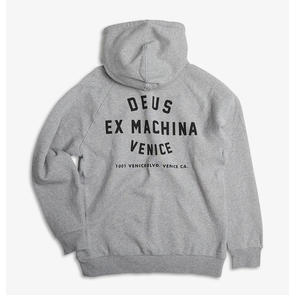 SUDADERA VENICE ADDRESS HOODIE GREY MARLE | Mechanic