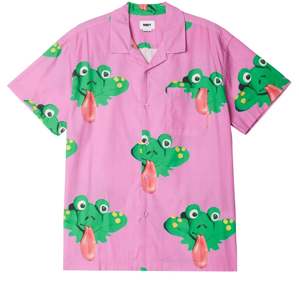 CAMISA OBEY FROGMAN WOVEN WILD ROSE MULTI | Mechanic