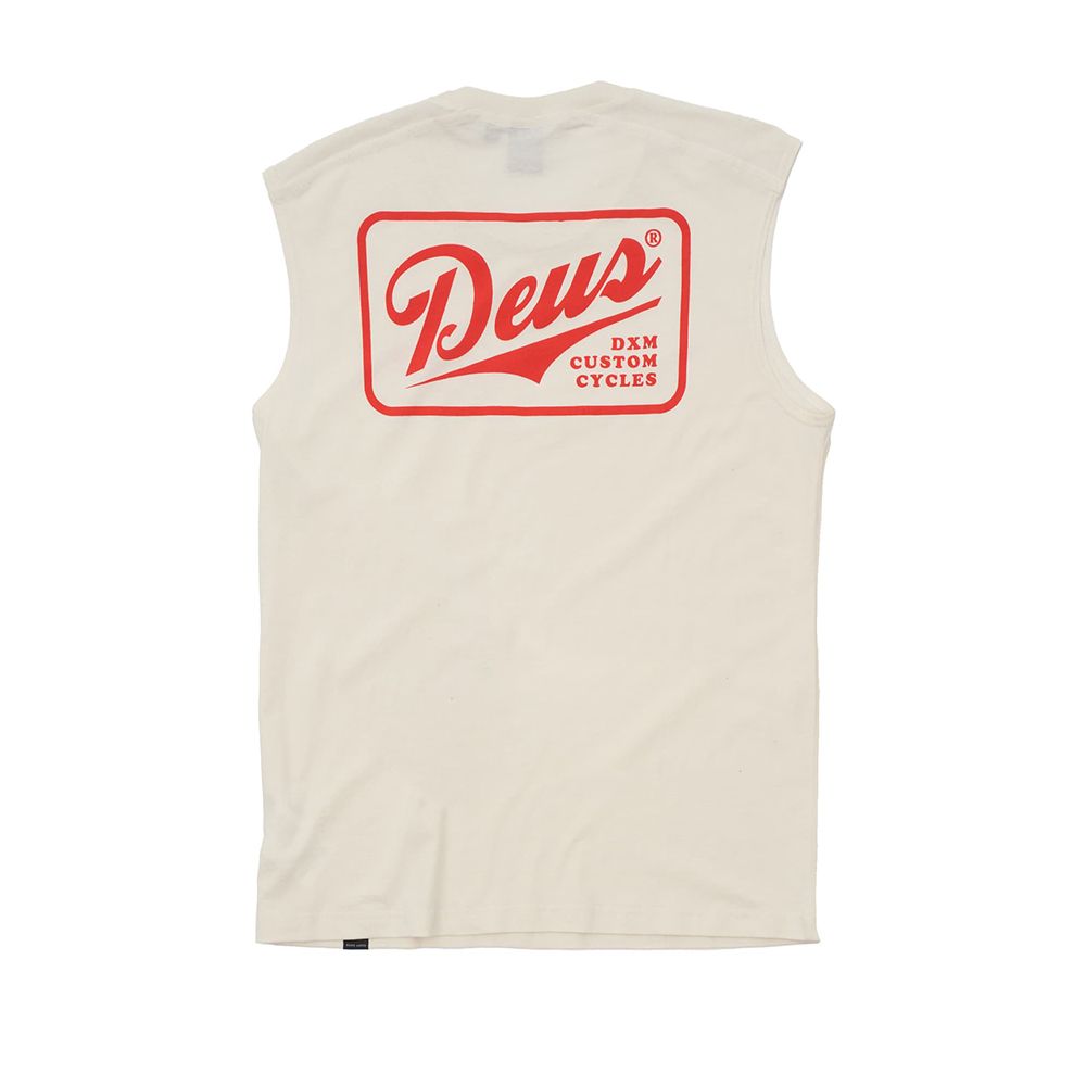CAMISETA DEUS EX-MACHINA PHASE MUSCLE DIRTY WHITE | Mechanic