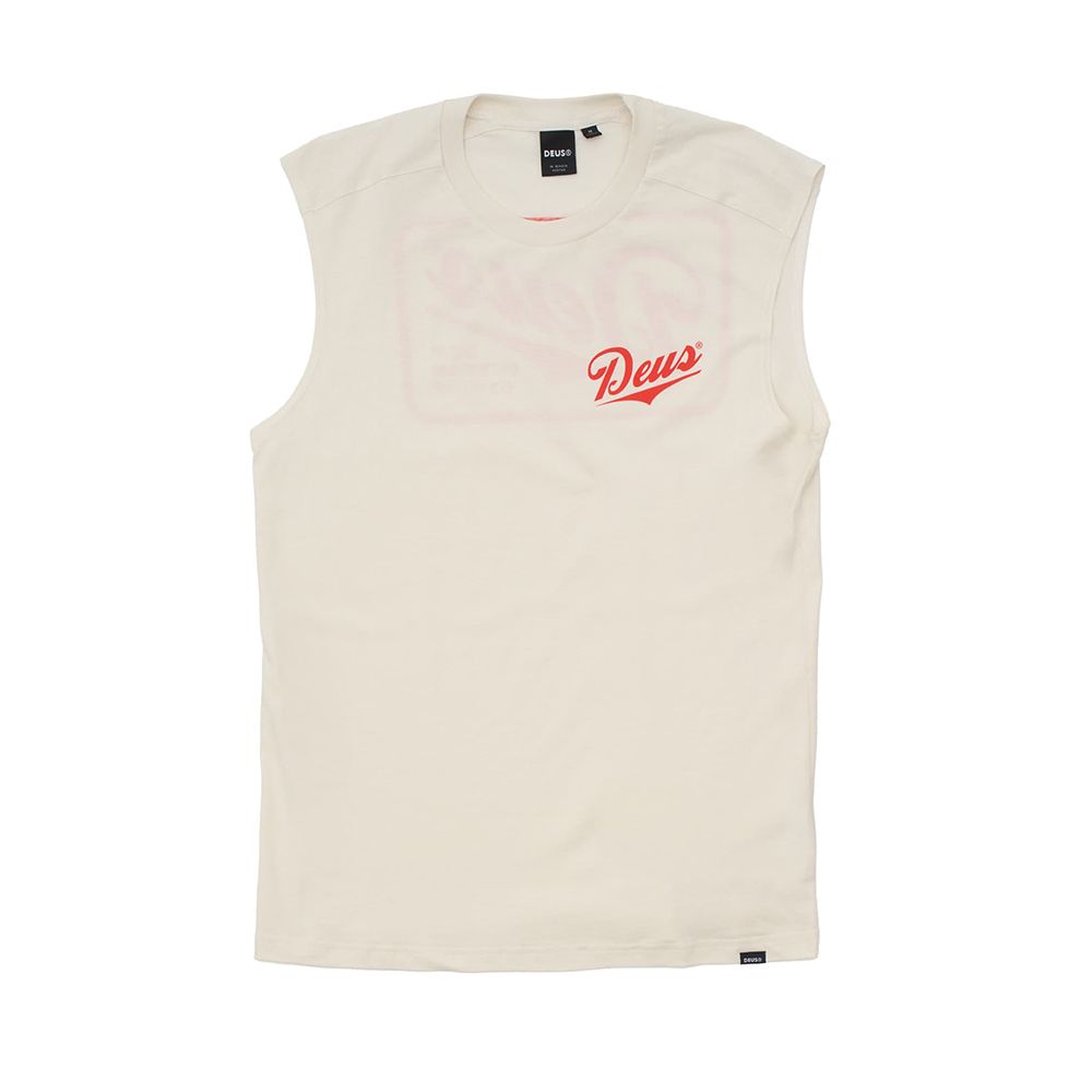 CAMISETA DEUS EX-MACHINA PHASE MUSCLE DIRTY WHITE | Mechanic