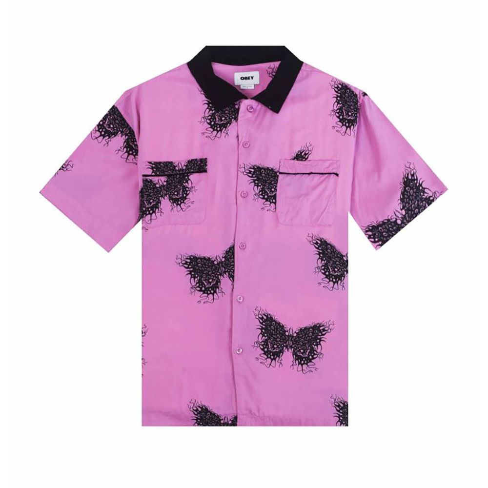 CAMISA OBEY OUTCOME WOVEN WILD ROSE MULTI | Mechanic