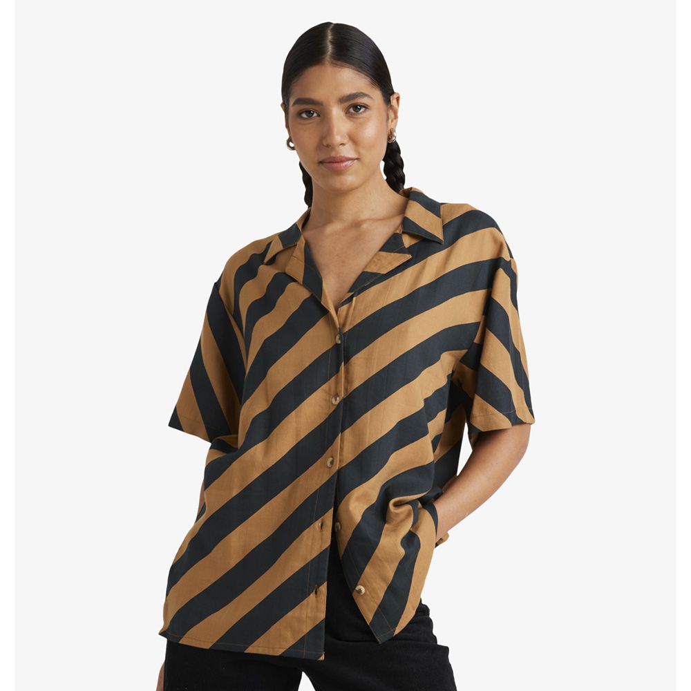 CAMISA RVCA MILSPEC STRIPE CAMEL | Mechanic