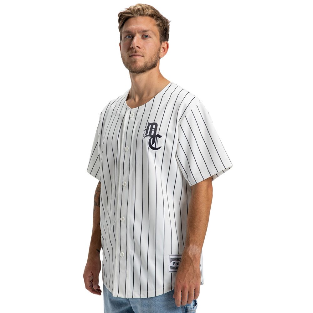 CAMISETA DC SLUGGER BLANCA PINSTRIPE | Mechanic