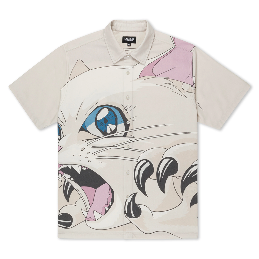 CAMISA RIPNDIP METAL CLAW BUTTON UP BONE | Mechanic
