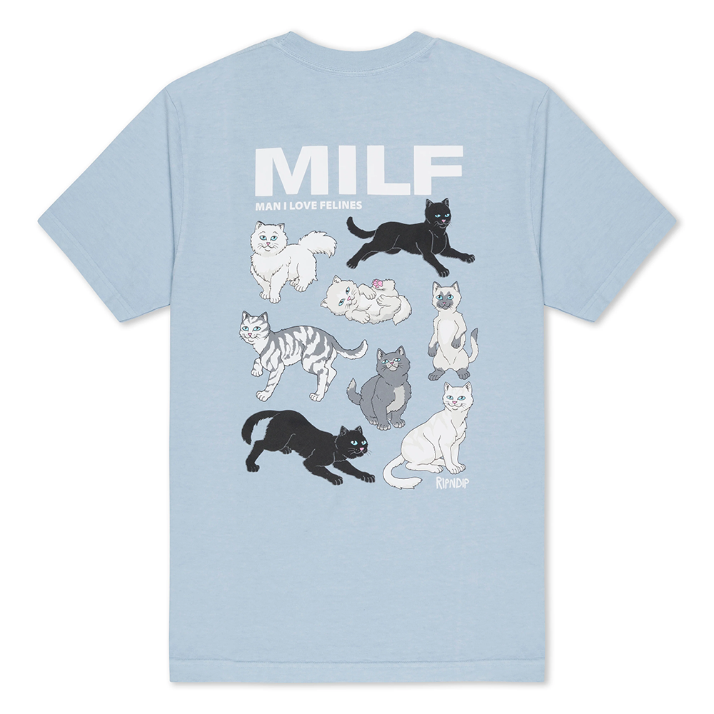 CAMISETA RIPNDIP MAN I LOVE FELINES TEE POWDER BLUE | Mechanic