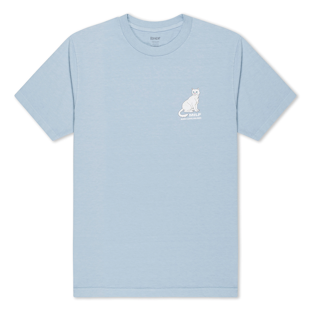 CAMISETA RIPNDIP MAN I LOVE FELINES TEE POWDER BLUE | Mechanic