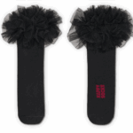 CALCETINES HAPPY SOCKS TULLE 1/2 CREW SOCK BLACK. Mechanic Tienda de Ropa