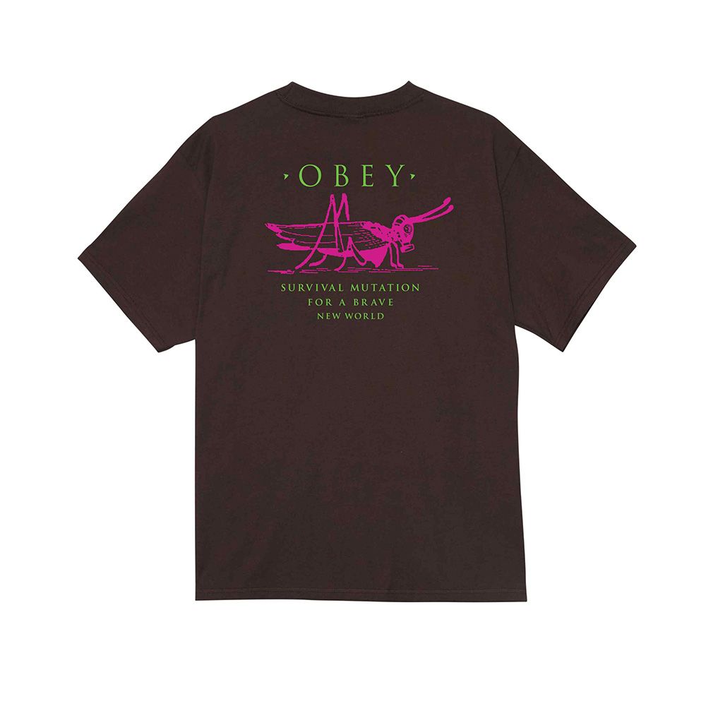 CAMISETA OBEY MUTANT GRASSHOPPER JAVA BROWN | Mechanic