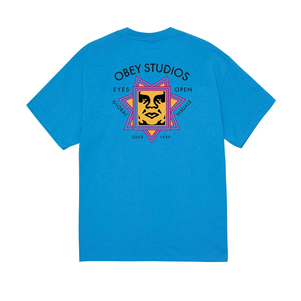 CAMISETA OBEY GLOBAL VISUALS AZURE BLUE | Mechanic
