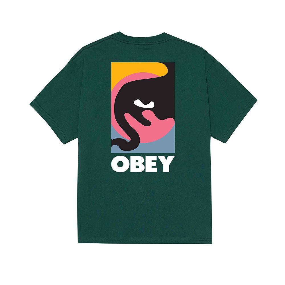 CAMISETA OBEY QUARTER ICON RAINFOREST | Mechanic