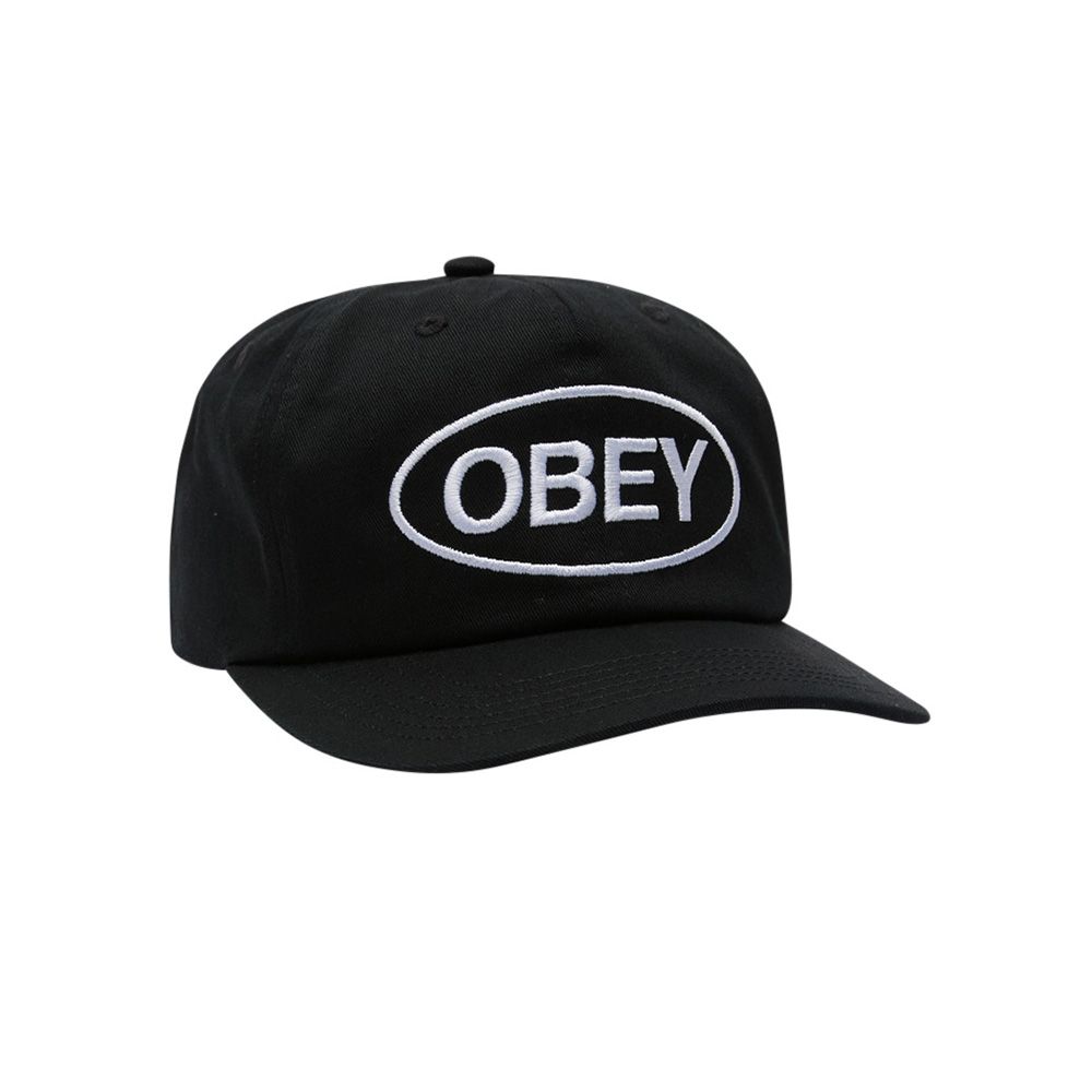 GORRA OBEY OVAL 5 PANEL STRAPBACK BLACK | Mechanic